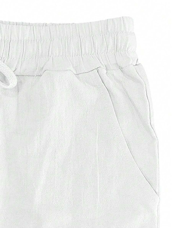 PANTALON LÉGER EN LIN AVEC CORDON