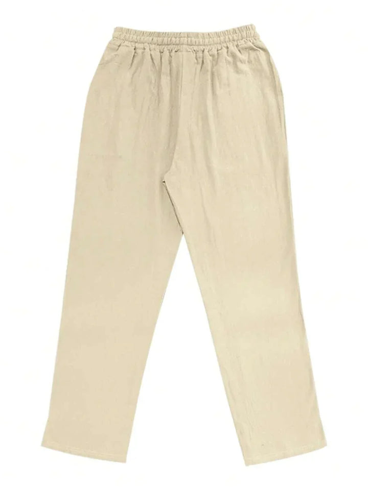 PANTALON LÉGER EN LIN AVEC CORDON