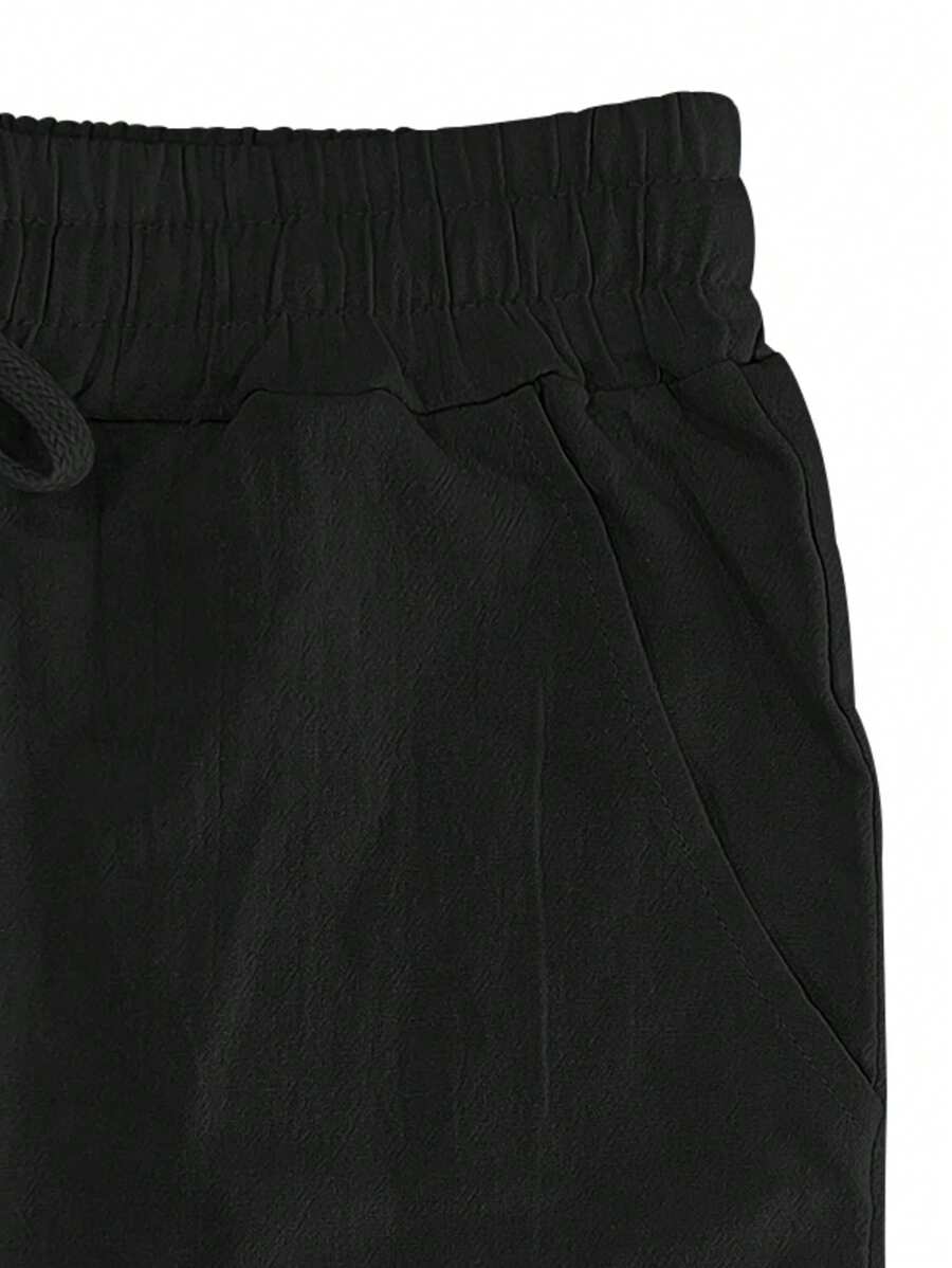 PANTALON LÉGER EN LIN AVEC CORDON