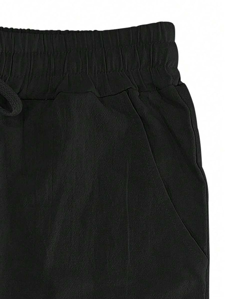 PANTALON LÉGER EN LIN AVEC CORDON