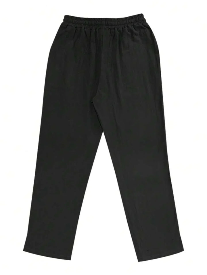PANTALON LÉGER EN LIN AVEC CORDON