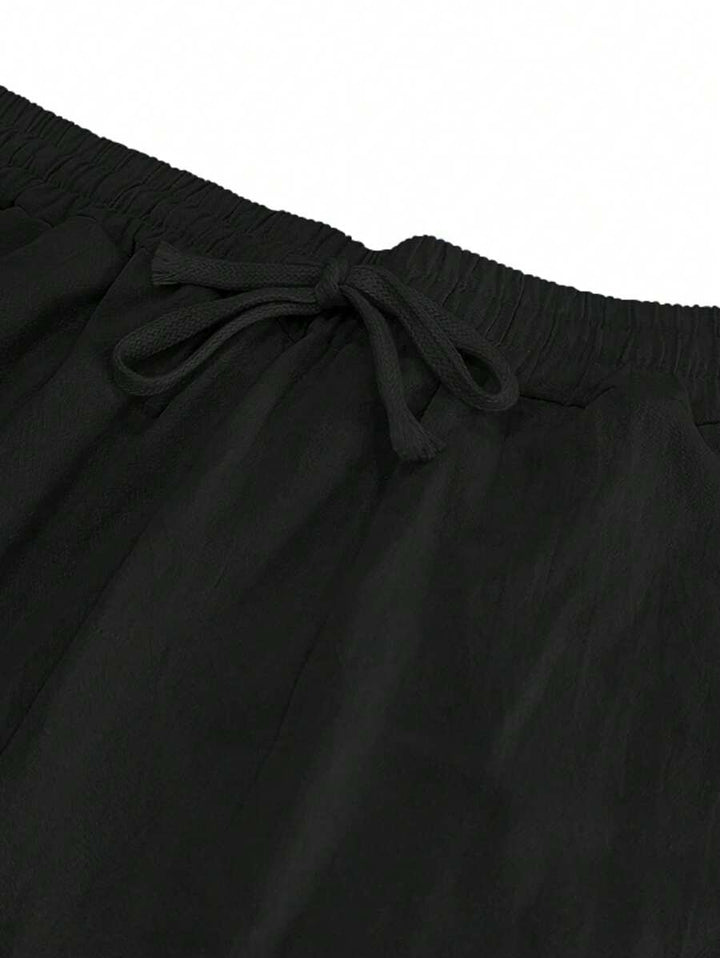 PANTALON LÉGER EN LIN AVEC CORDON