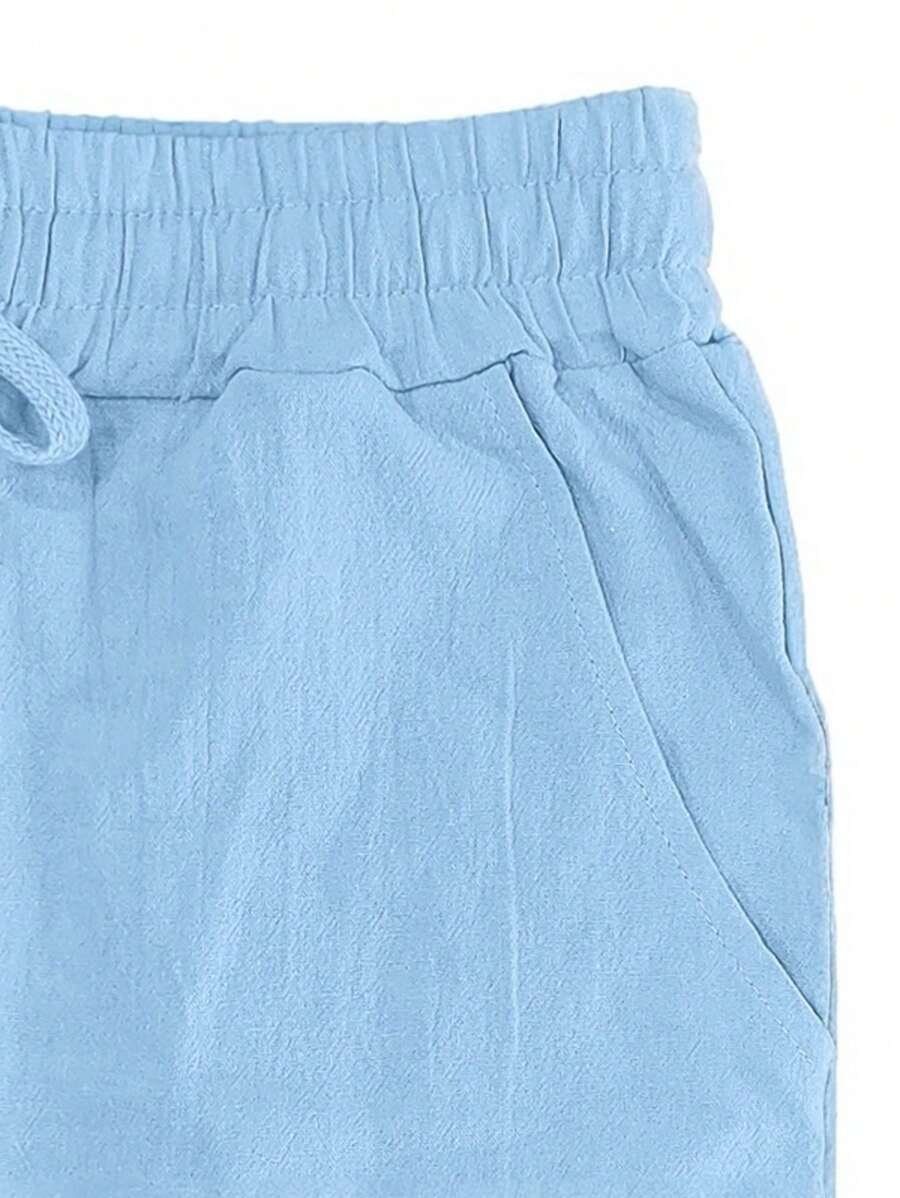 PANTALON LÉGER EN LIN AVEC CORDON