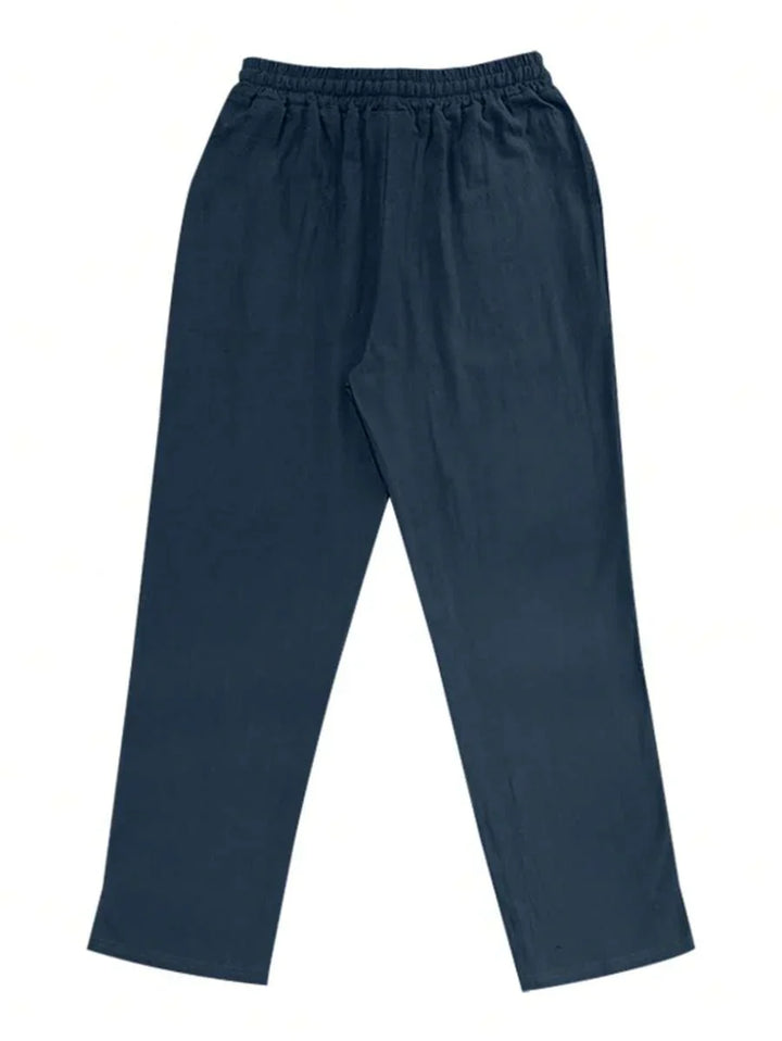 PANTALON LÉGER EN LIN AVEC CORDON
