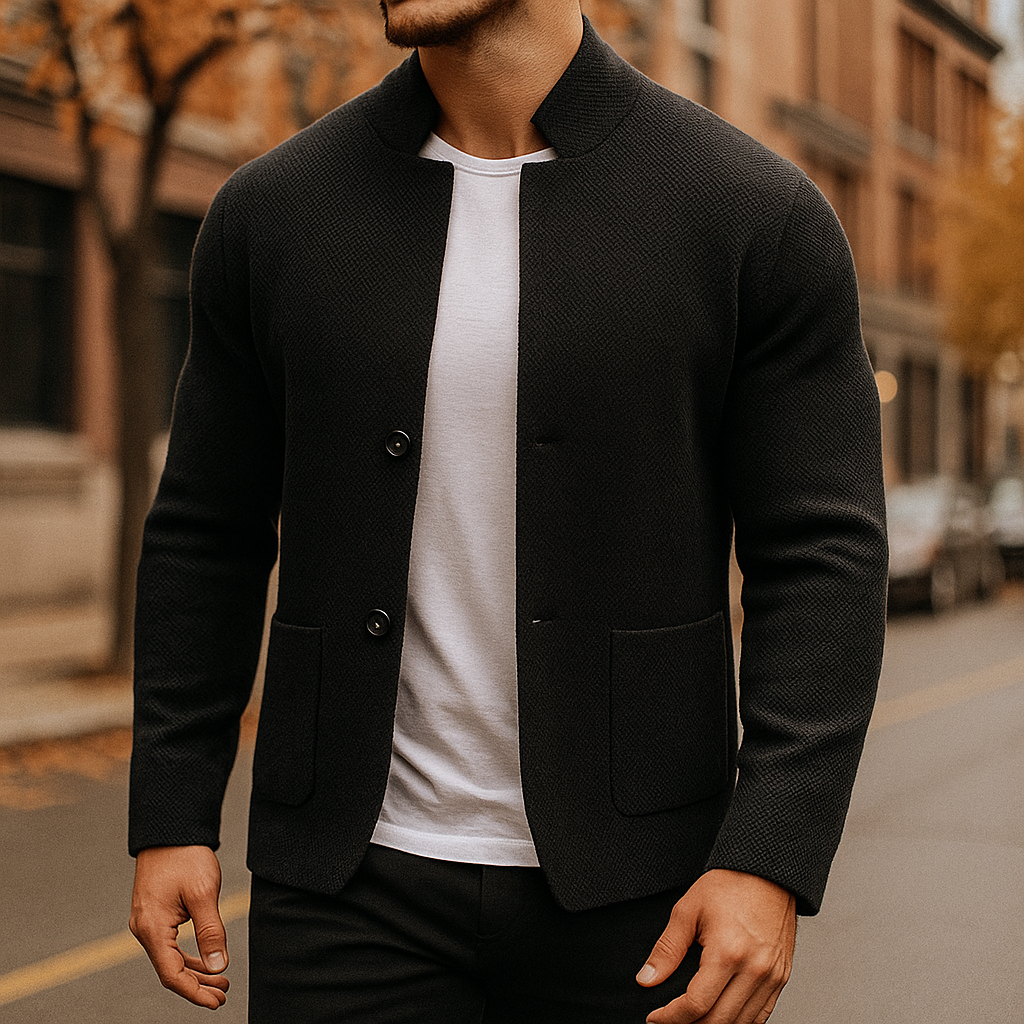 CARDIGAN EN LAINE TRICOTÉE POUR HOMME