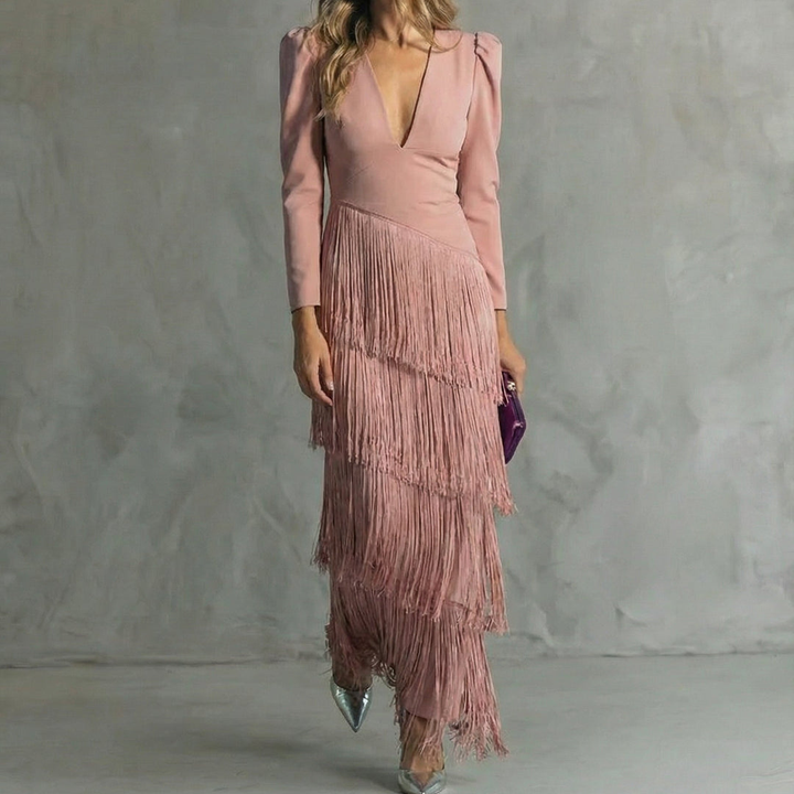 Robe Élégante Franges Élise