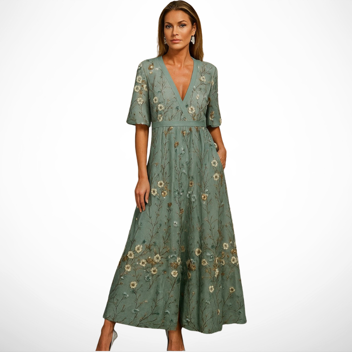 Robe Longue Élégance Botanique