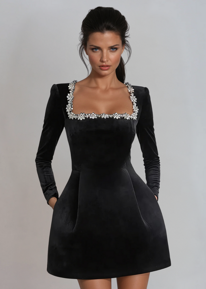 ROBE MINI EN VELOURS