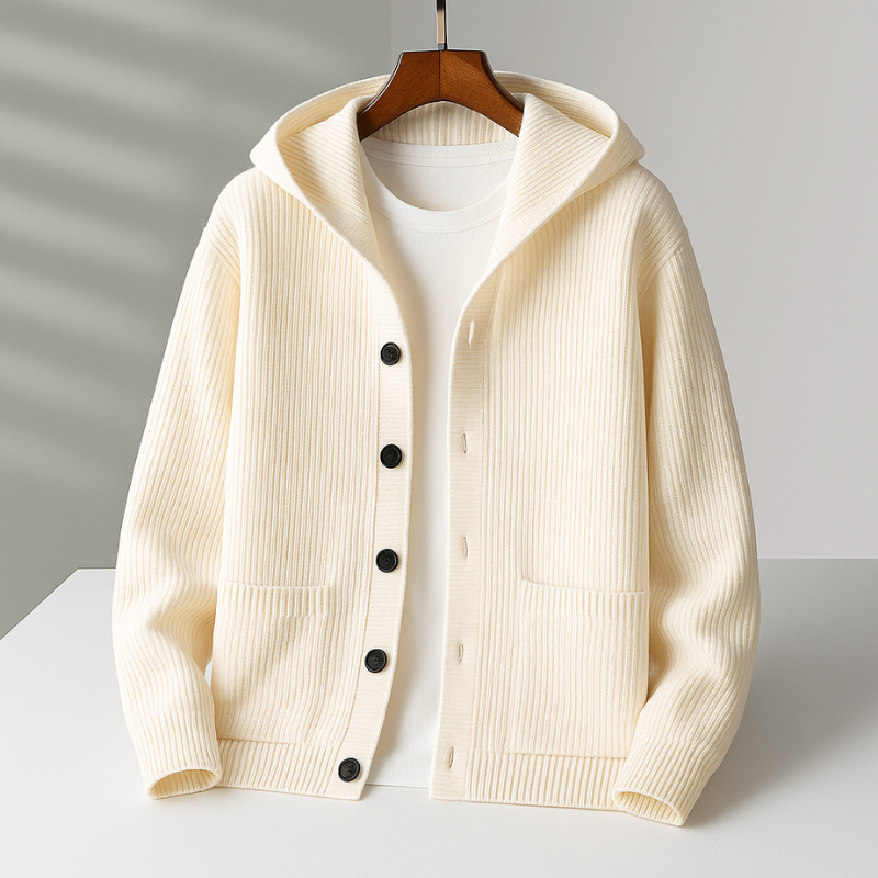 CARDIGAN À CAPUCHE POUR HOMME