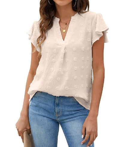 Blouse Chic en Patchwork avec Volants Kari
