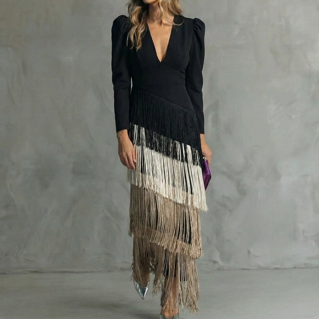 Robe Élégante Franges Élise