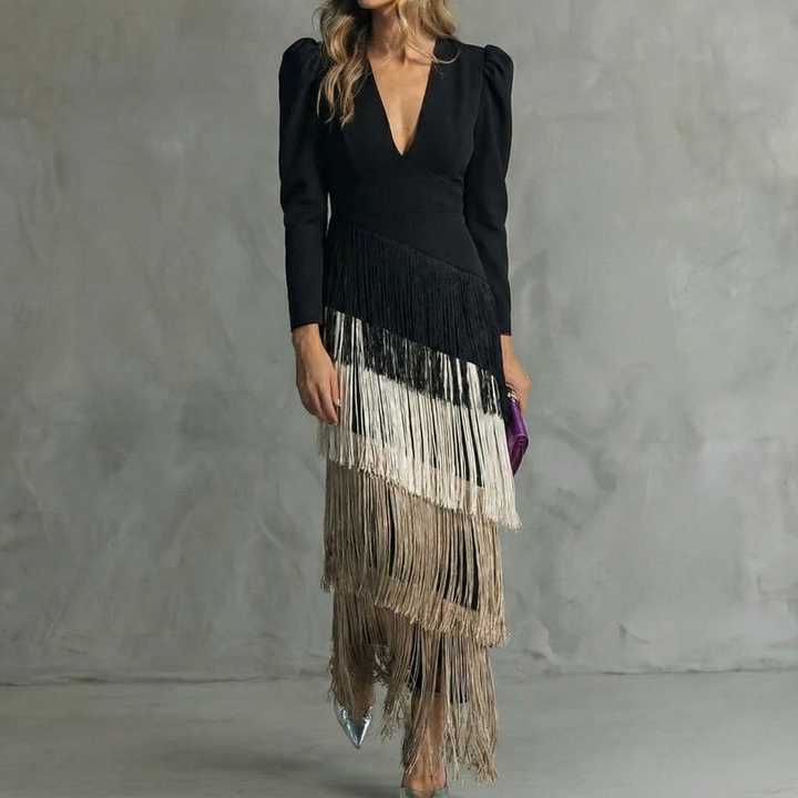 Robe Élégante Franges Élise