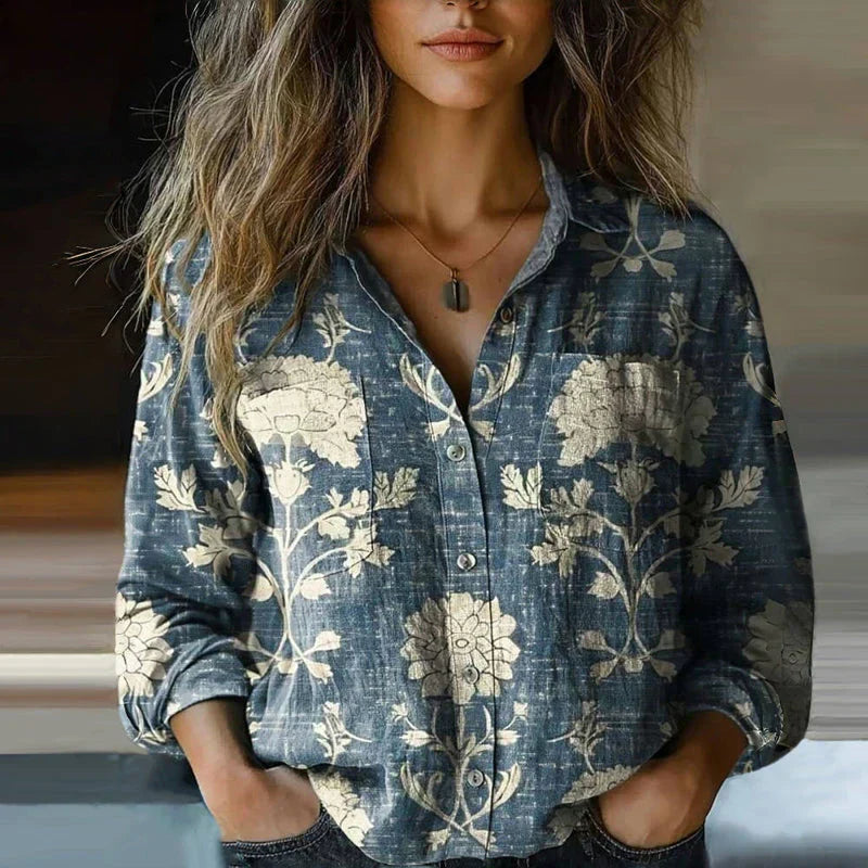 Blouse à Imprimé Floral Rétro Nanna