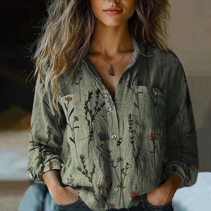 Blouse à Imprimé Floral Rétro Nanna