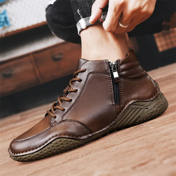 BOTTES EN CUIR ROBUSTES POUR HOMMES