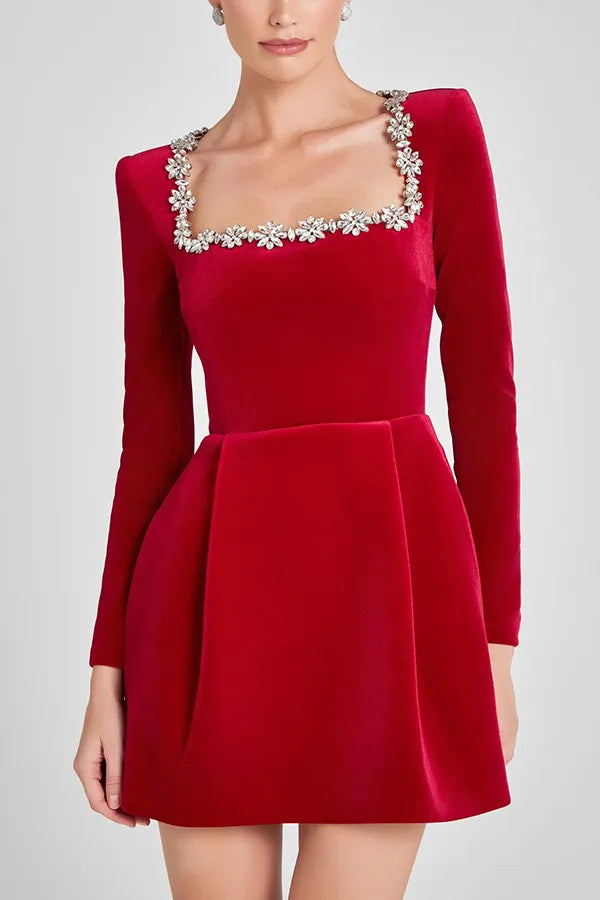 ROBE MINI EN VELOURS