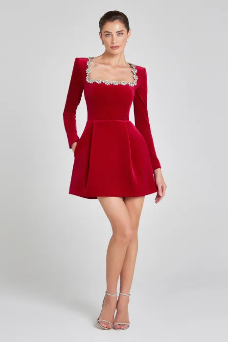 ROBE MINI EN VELOURS