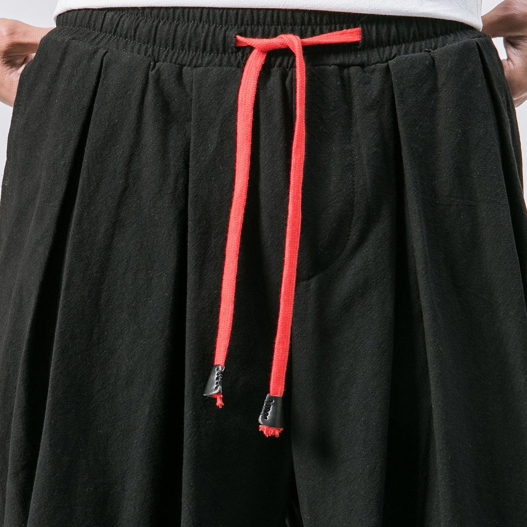 PANTALONS OVERSIZE EN COTON