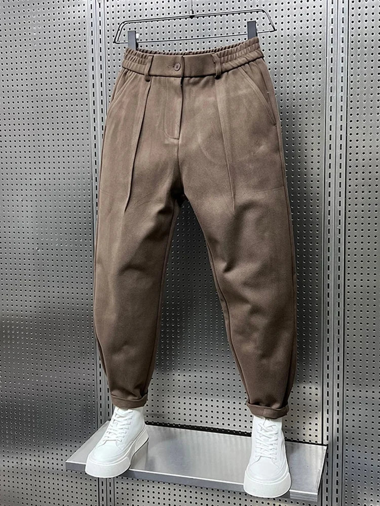 PANTALONS TAPERED TEXTURÉS