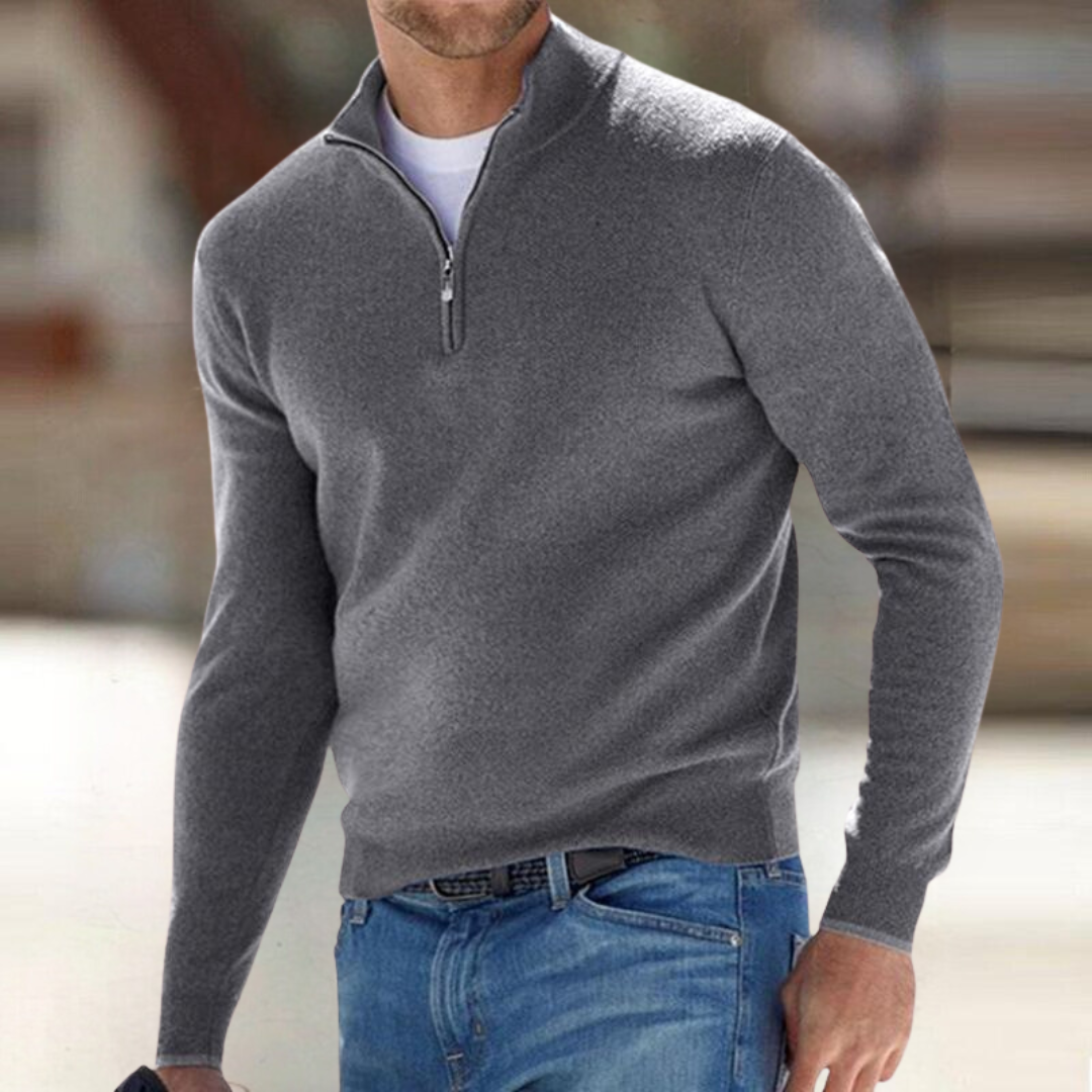PULL ZIPPÉ POUR HOMME