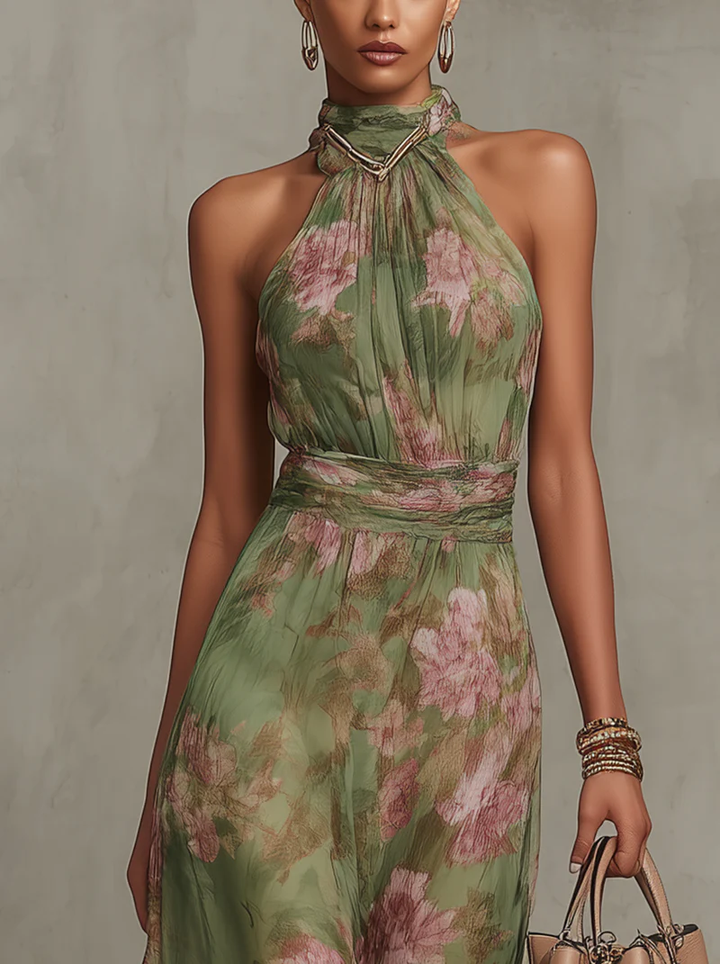 Robe Longue Élégante Florale Élise
