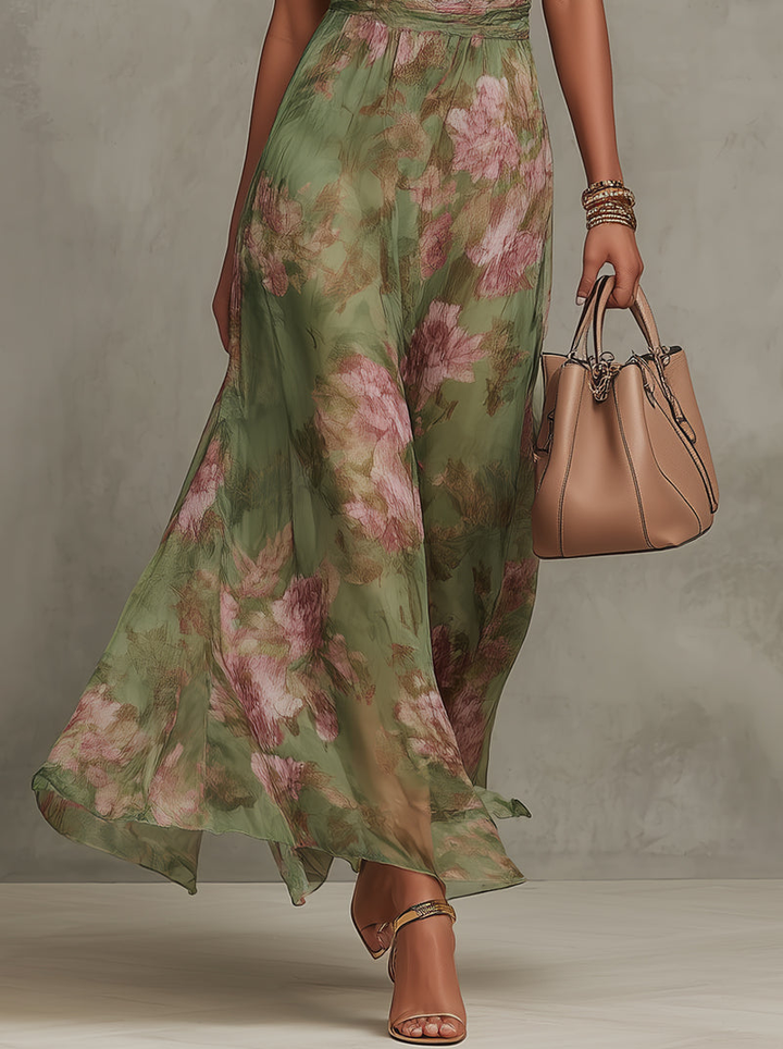 Robe Longue Élégante Florale Élise