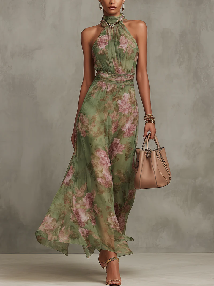 Robe Longue Élégante Florale Élise