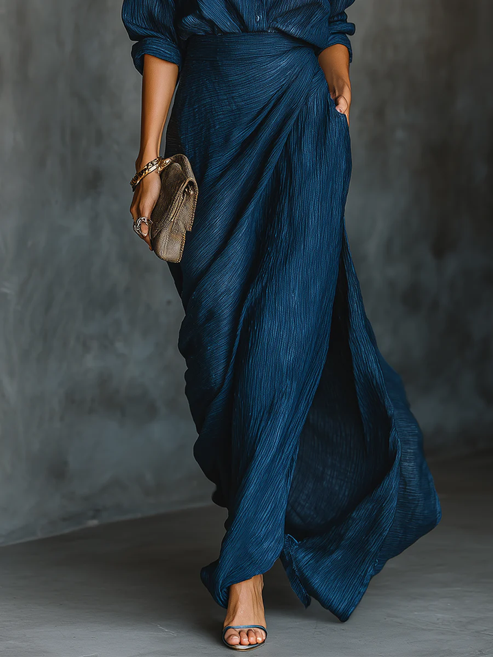 Ensemble Satin Blouse et Jupe