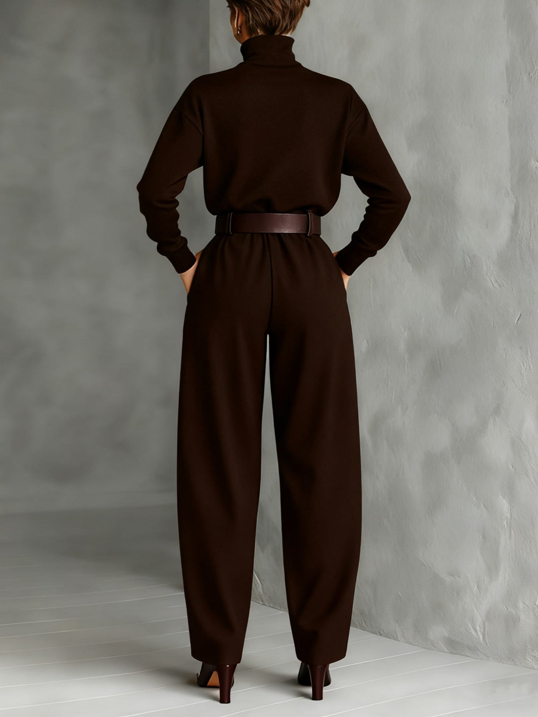 Ensemble Col Roulé et Pantalon Droit Cyrielle