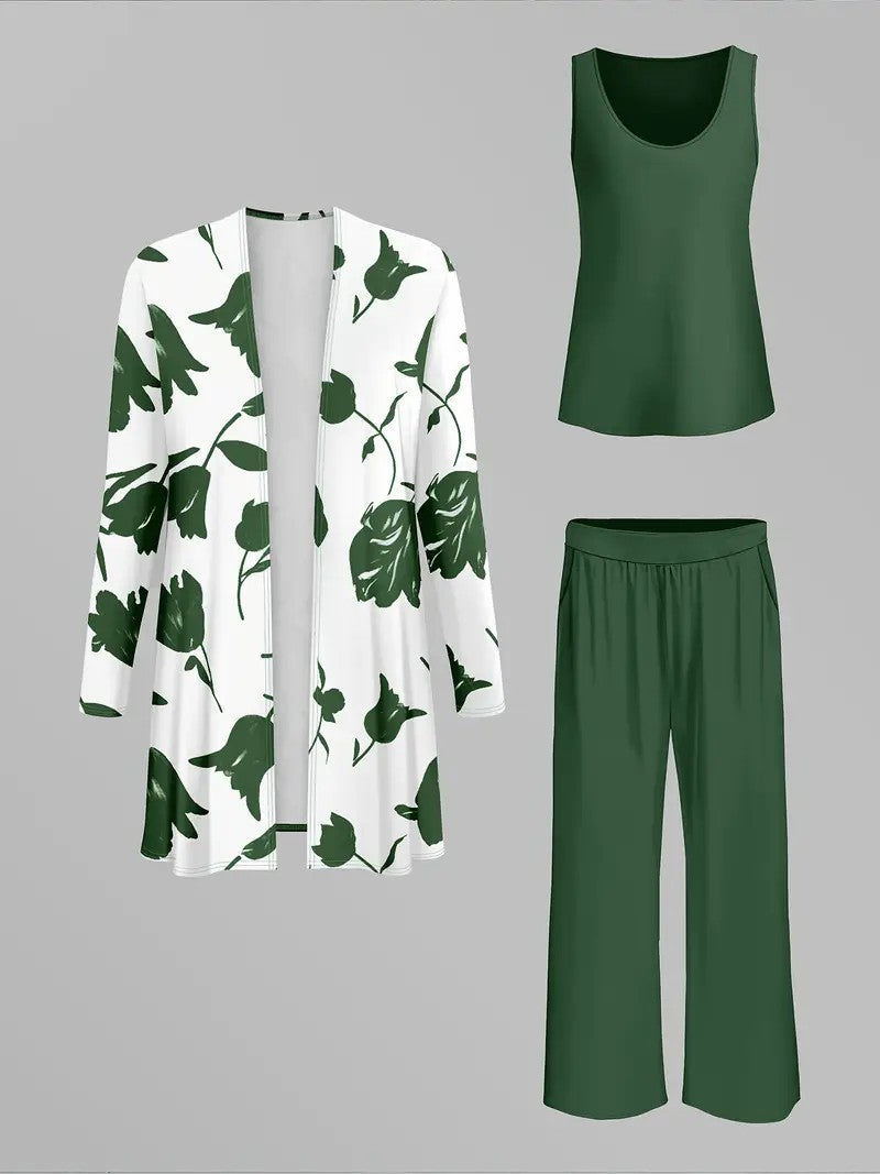 Ensemble 3 Pièces Vert Feuillage