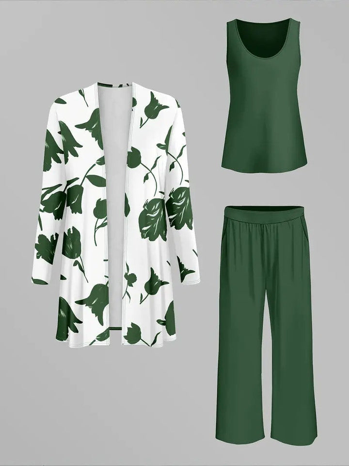 Ensemble 3 Pièces Vert Feuillage