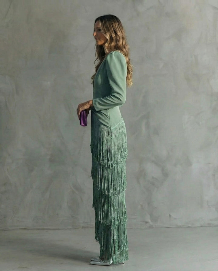Robe Élégante Franges Élise