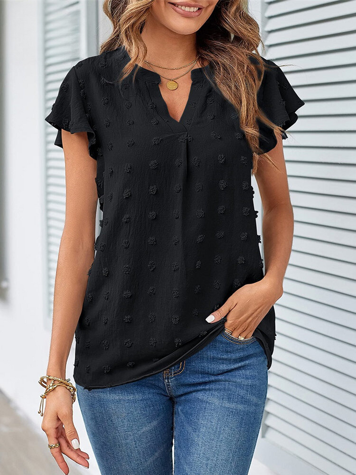 Blouse Chic en Patchwork avec Volants Kari