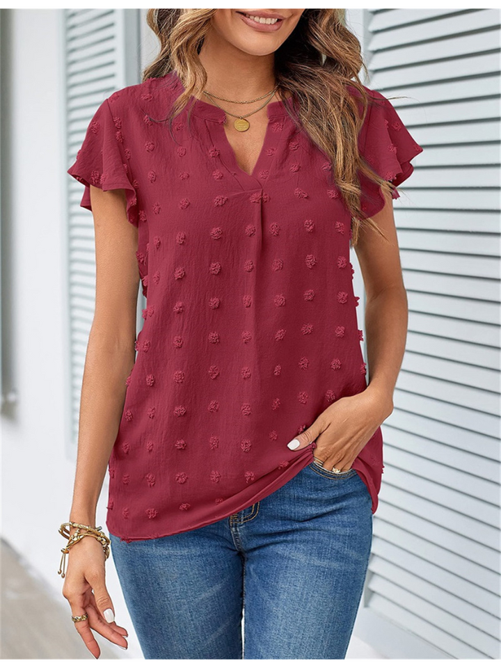 Blouse Chic en Patchwork avec Volants Kari