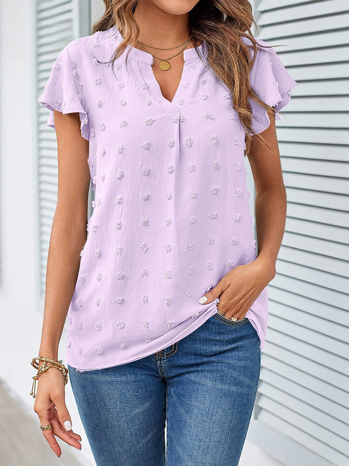 Blouse Chic en Patchwork avec Volants Kari