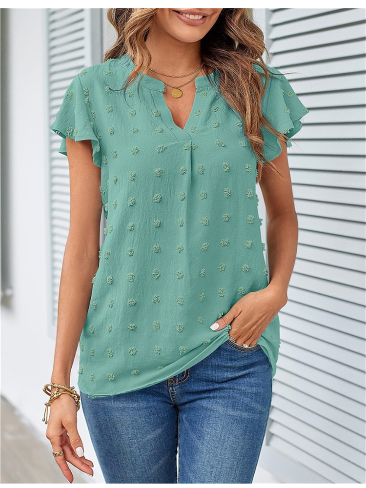 Blouse Chic en Patchwork avec Volants Kari